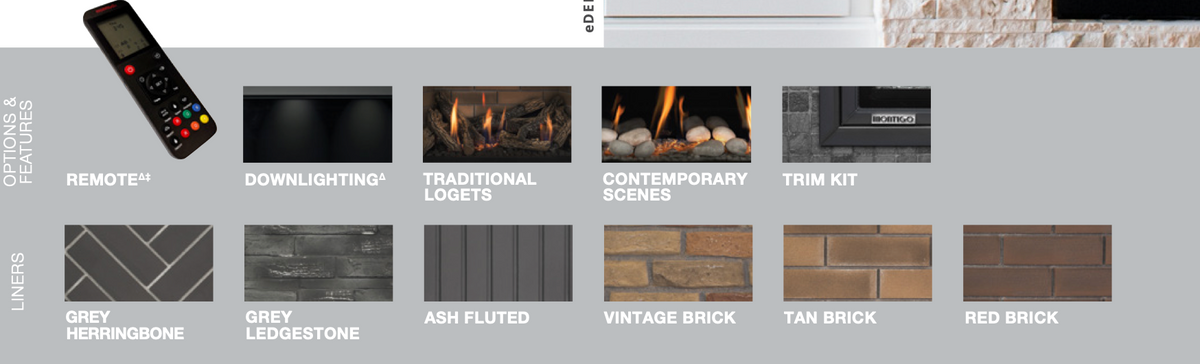 Montigo eDelray Square Electric Fireplace