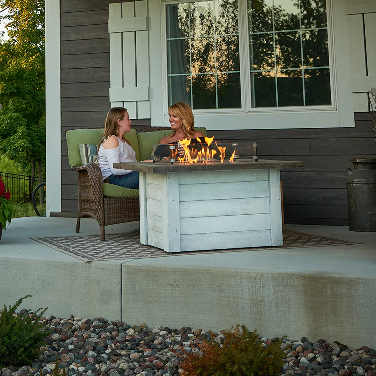 Outdoor GreatRoom Company Alcott Rectangular Gas Fire Pit Table