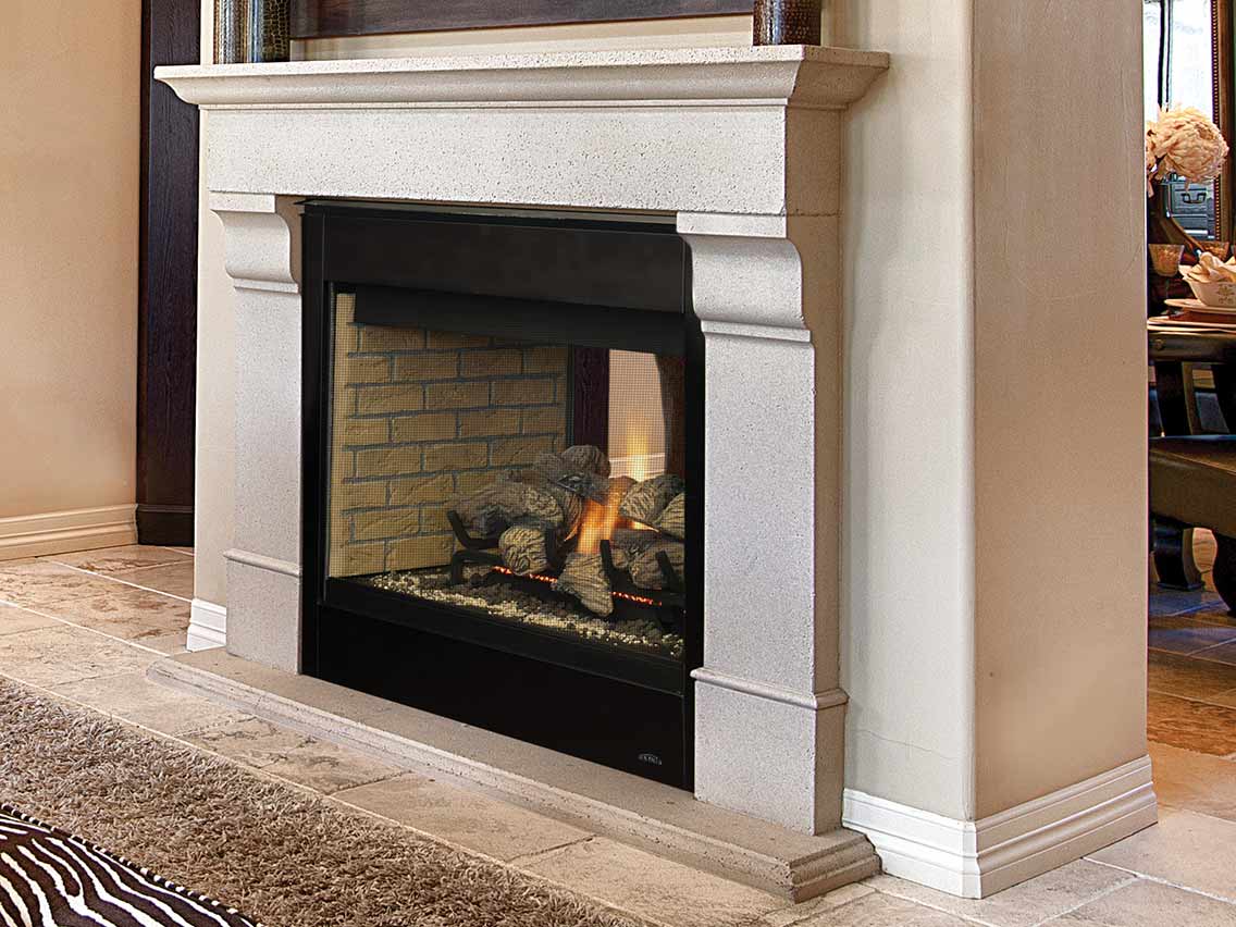 Astria Libra ST 40&quot; 2 Sided Traditional Direct Vent Gas Fireplace