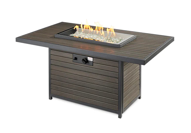 Outdoor GreatRoom Company Brooks Rectangular Gas Fire Pit Table