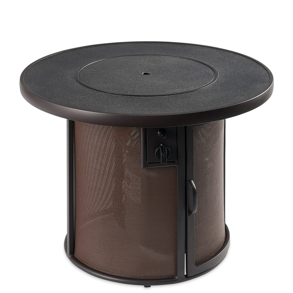 Outdoor GreatRoom Company Brown Stonefire Round Gas Fire Pit Table