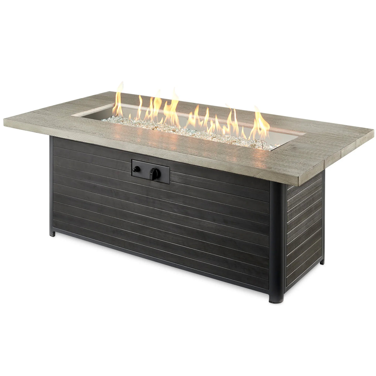 Outdoor GreatRoom Company Cedar Ridge Linear Gas Fire Pit Table