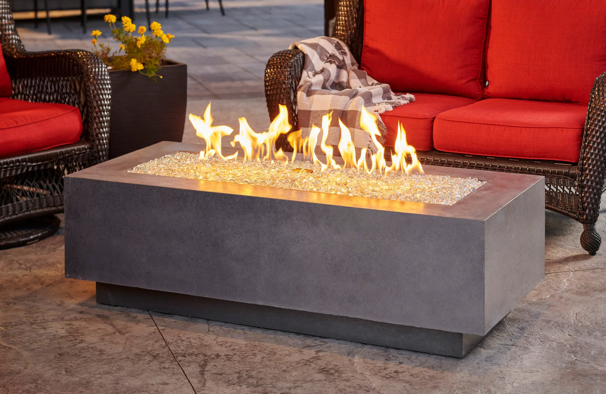 Outdoor GreatRoom Company Midnight Mist Cove 54&quot; Linear Gas Fire Table