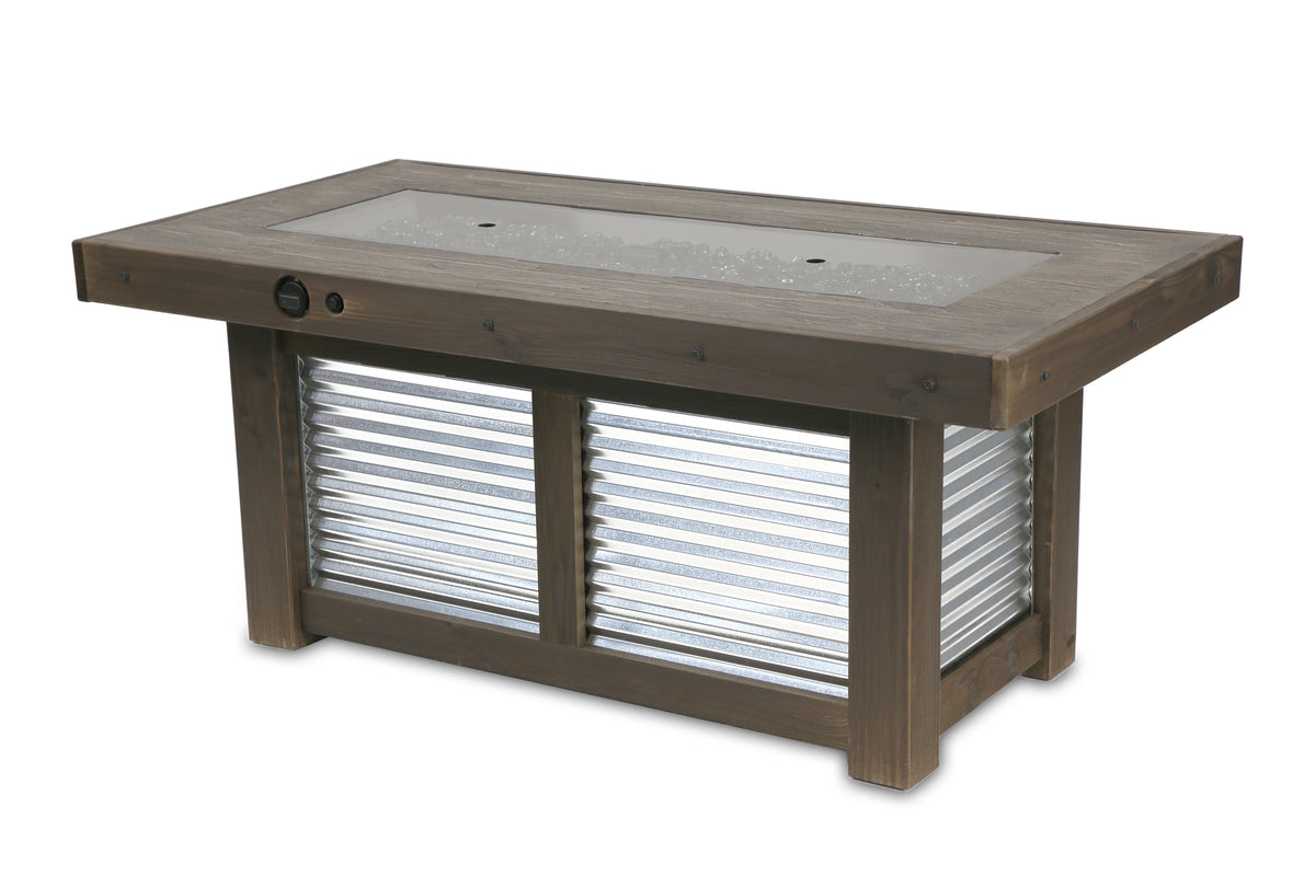 Outdoor GreatRoom Company Denali Brew Linear Gas Fire Pit Table