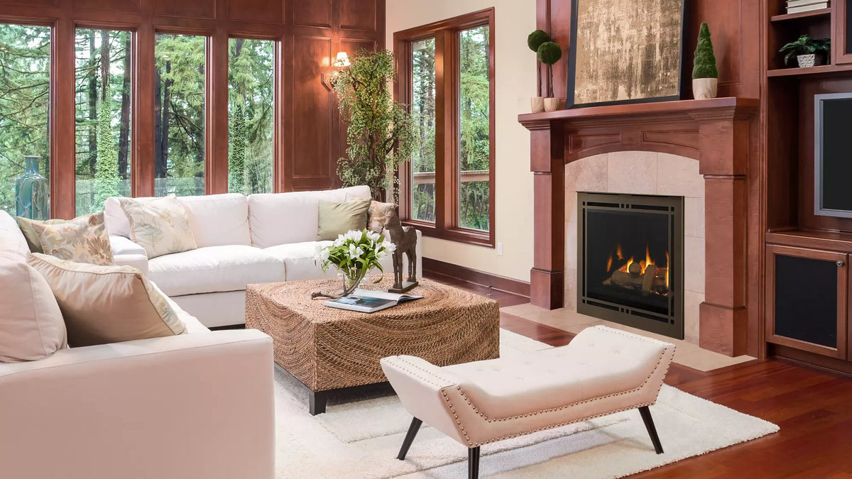 Majestic Meridian Platinum Series Single-Sided Direct Vent Traditional Gas Fireplace with IntelliFire Touch Ignition System