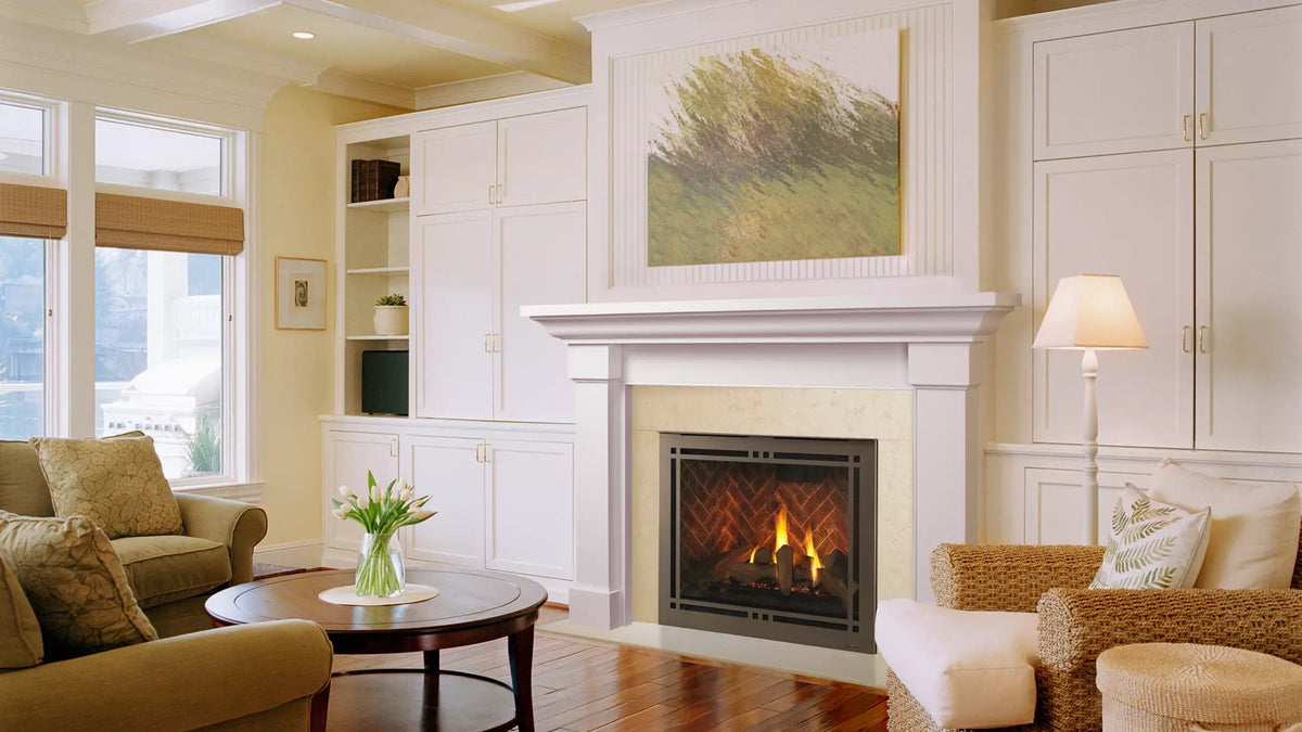 Majestic Meridian Platinum Series Single-Sided Direct Vent Traditional Gas Fireplace with IntelliFire Touch Ignition System