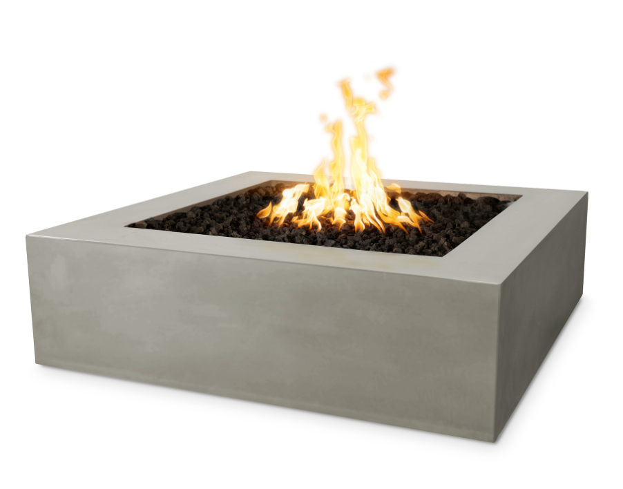 The Outdoor Plus Square Concrete Quad Fire Pit