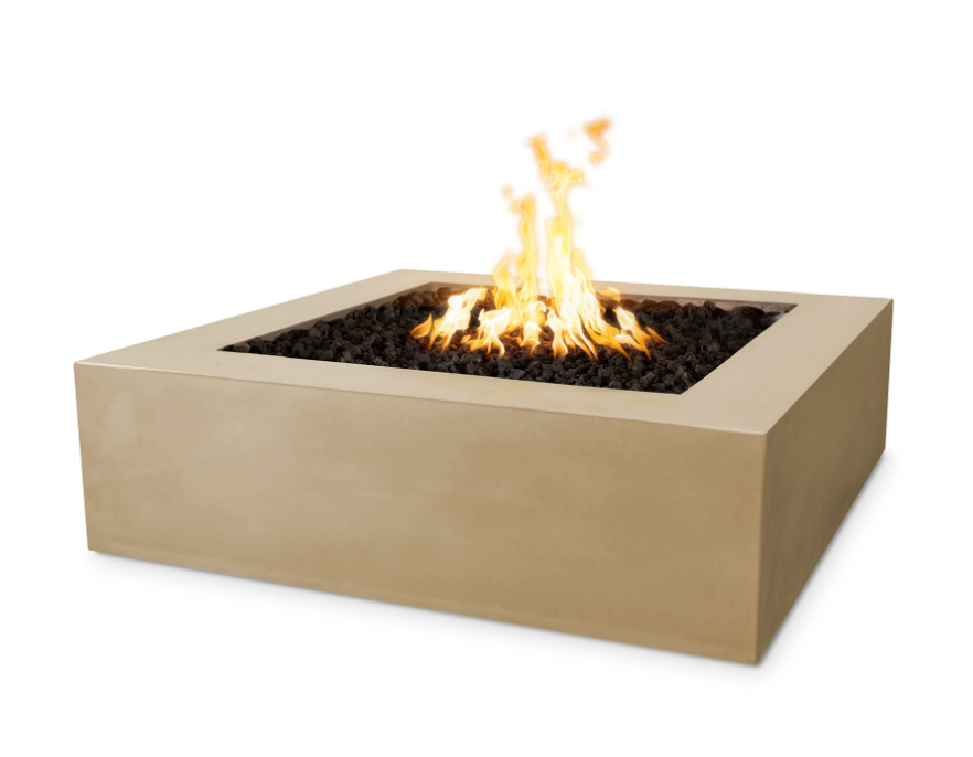 The Outdoor Plus Square Concrete Quad Fire Pit