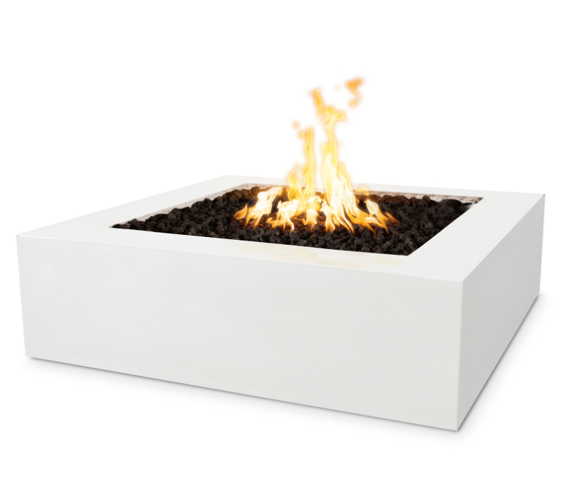 The Outdoor Plus Square Concrete Quad Fire Pit