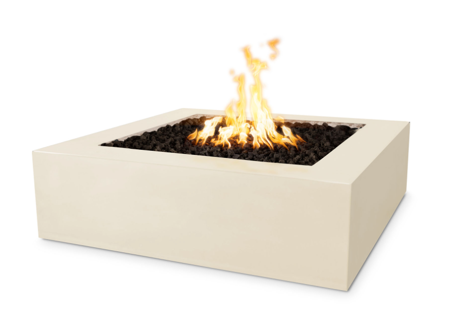 The Outdoor Plus Square Concrete Quad Fire Pit