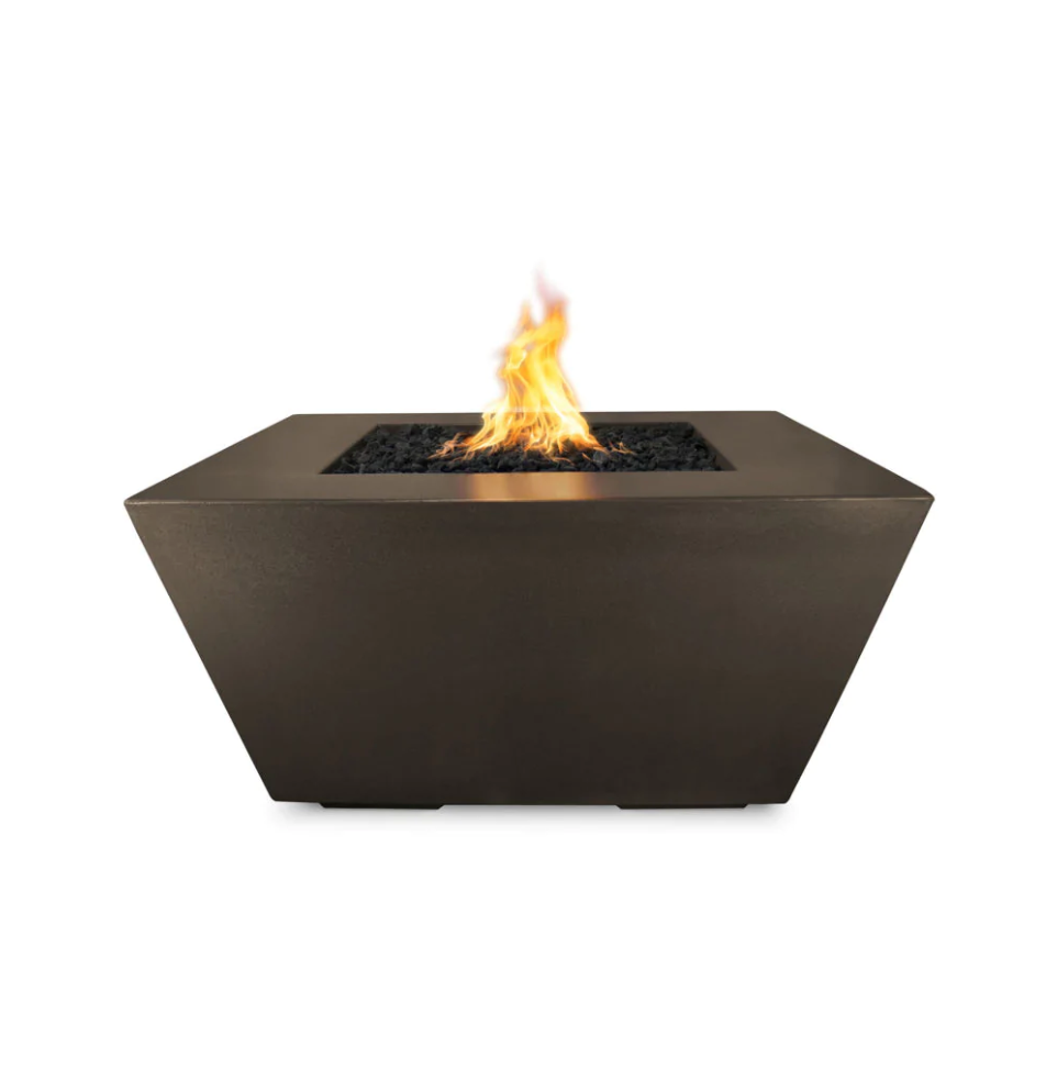 The Outdoor Plus Square Redan Concrete Fire Pit