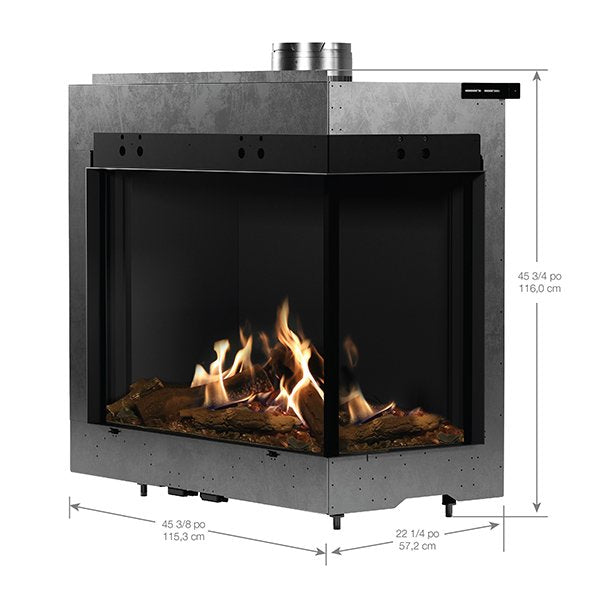 Dimplex Faber MatriX 3326 Series Two-Sided Built-in Gas Fireplace